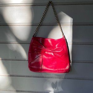 Red Leather Shoulder Bag